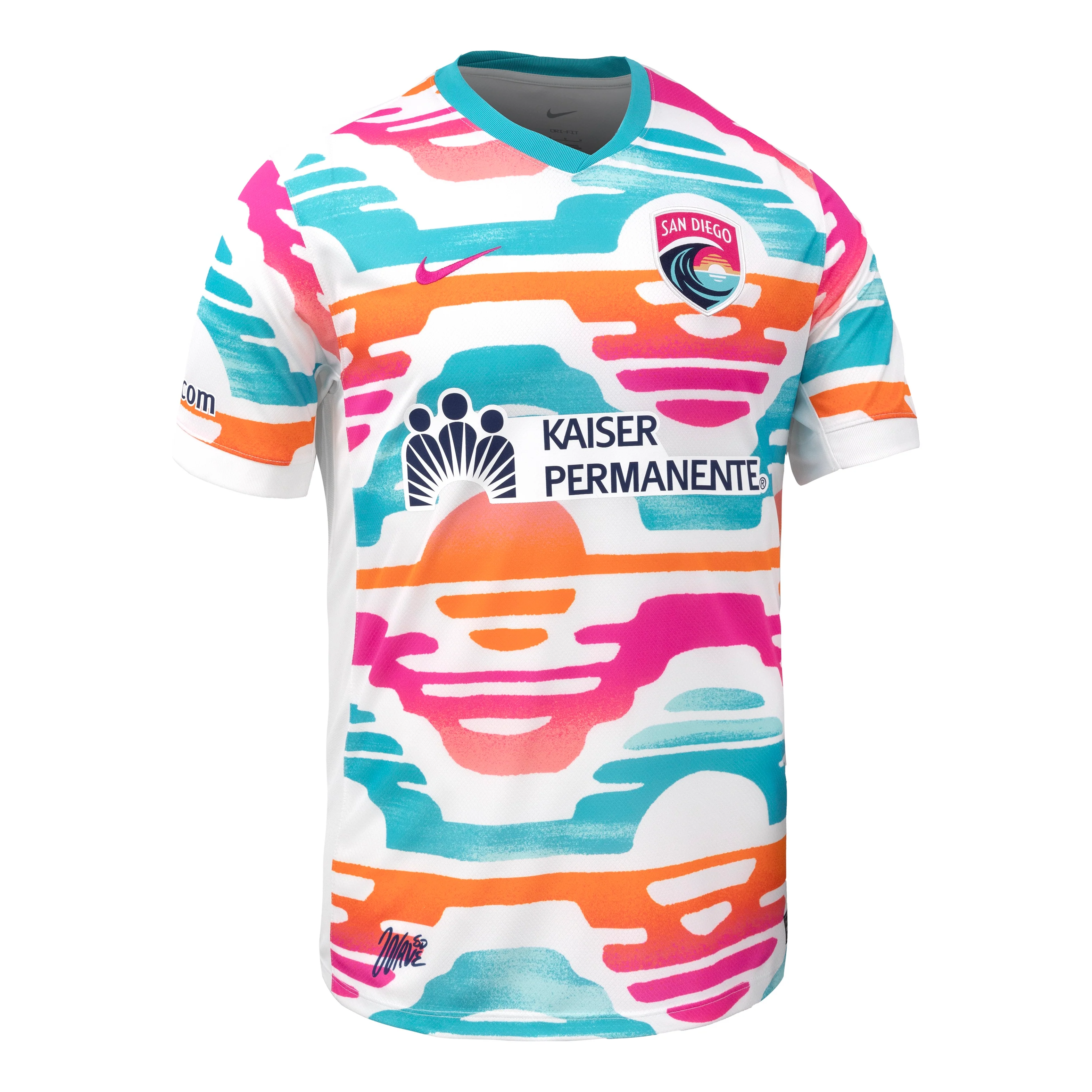 Men's Nike San Diego Wave FC Del Sol 2025 Replica Jersey - Image 4